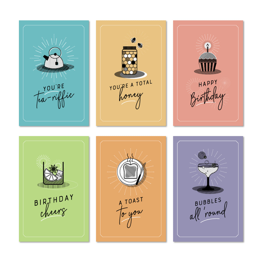 Colour Greeting Cards - Pack of 6